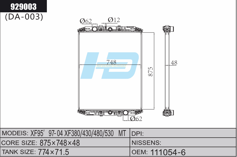 XF95'97-04 truck radiator.png